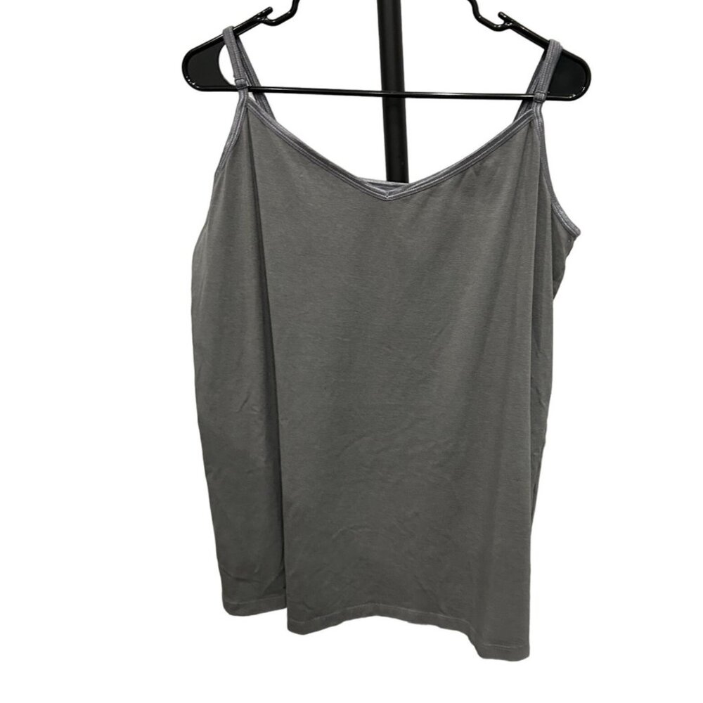 Boutique Plus Size Gray Tank Top With Spaghetti Straps Sz 2X